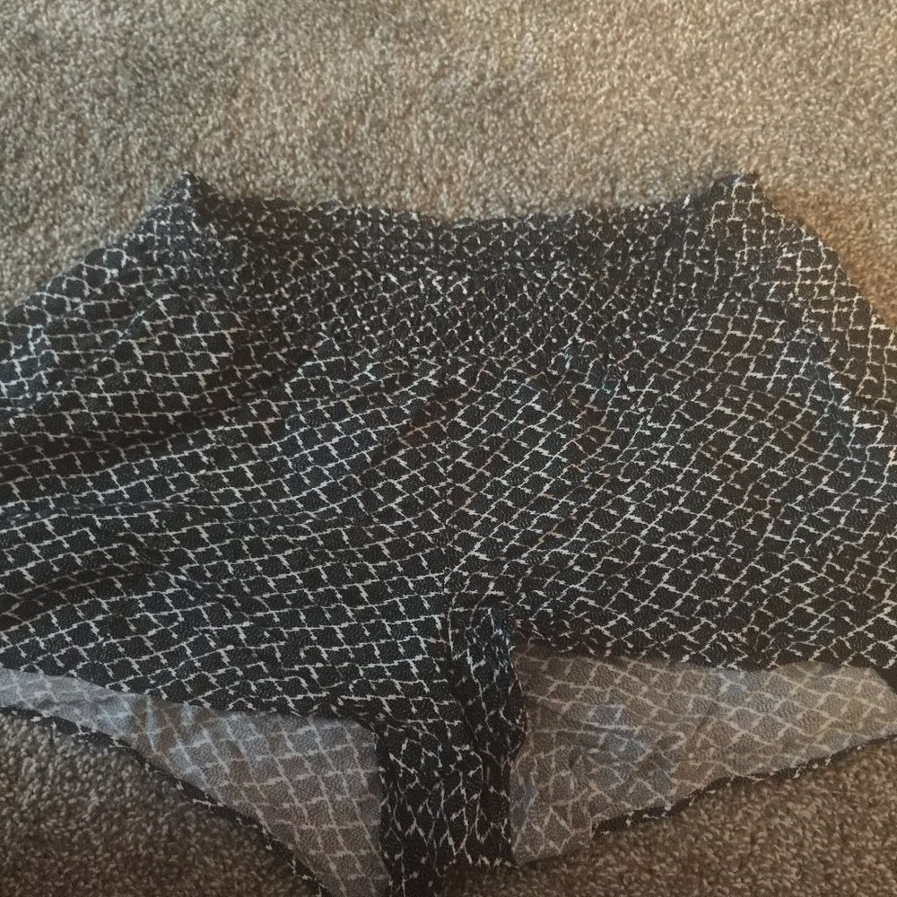 Black and white shorts